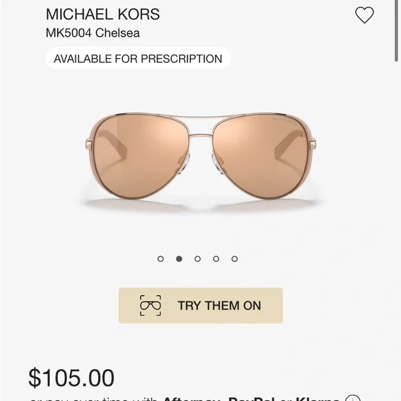 Michael Kors Chelsea Rose gold sunglasses - Picture 7 of 7